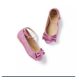 Janie and Jack Disney Aurora Glittery Pink Ballet Flat